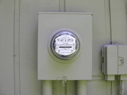 An electric meter.